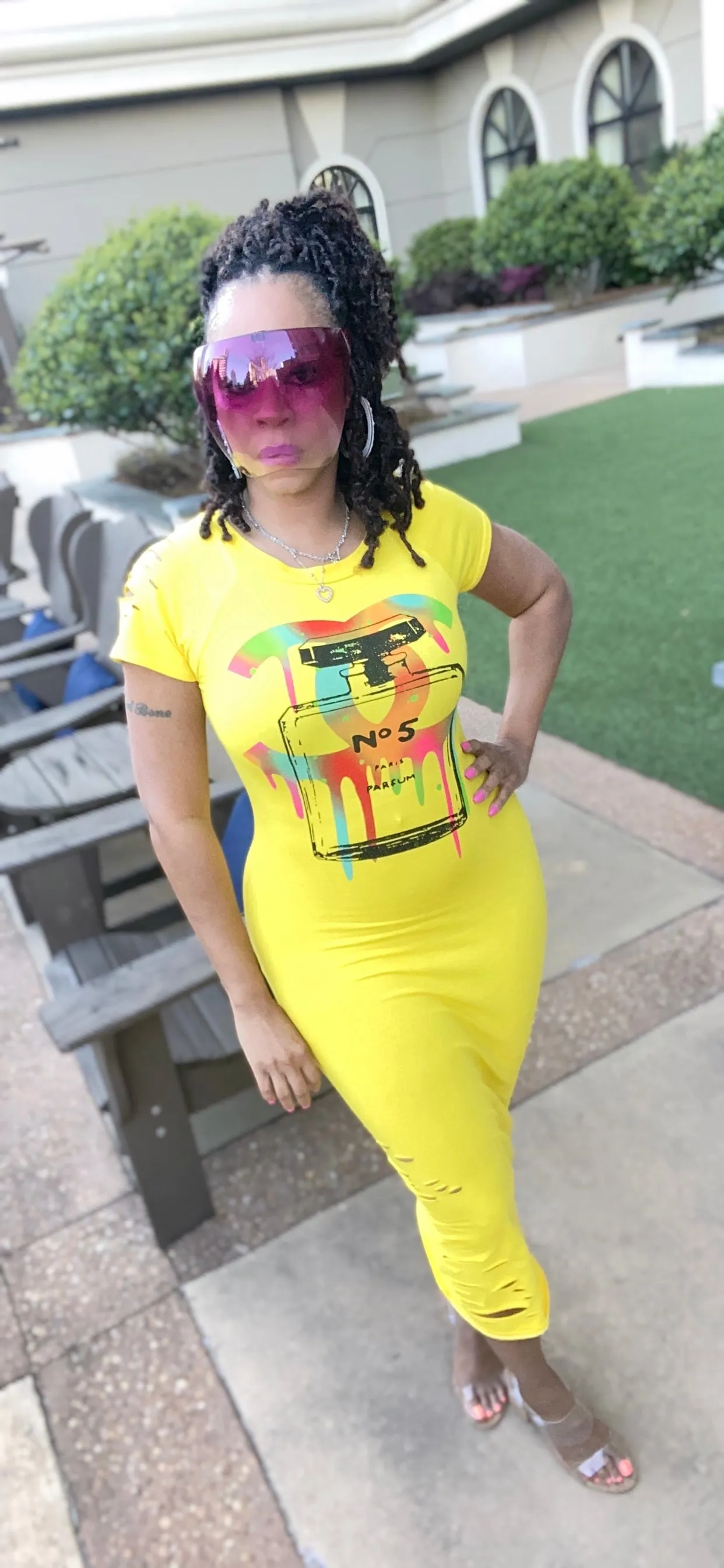 Ripped Fitted Graphic TSHIRT Dress ‼️Multiple Colors