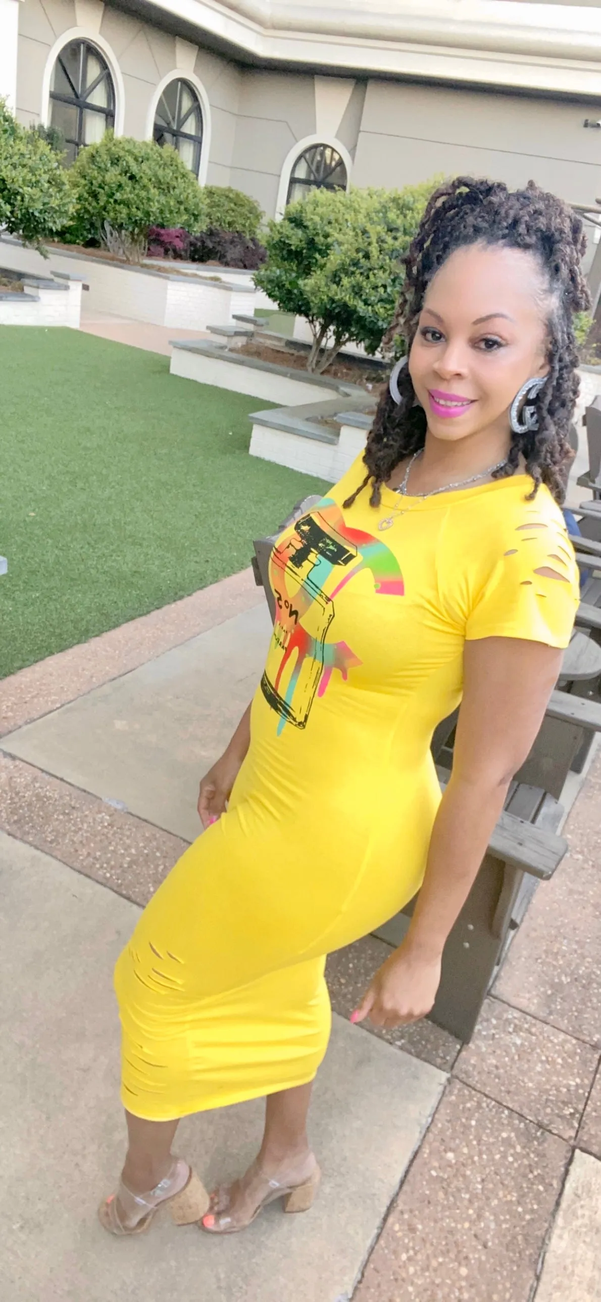 Ripped Fitted Graphic TSHIRT Dress ‼️Multiple Colors
