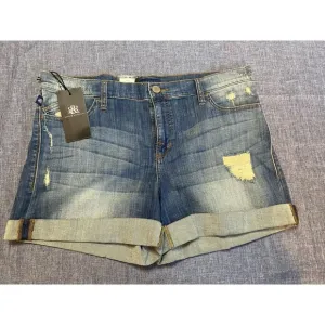 ROCK &amp; REPUBLIC Sz 16 Distressed Outlaw Bumper Shoot Star Stud Pocket Shorts