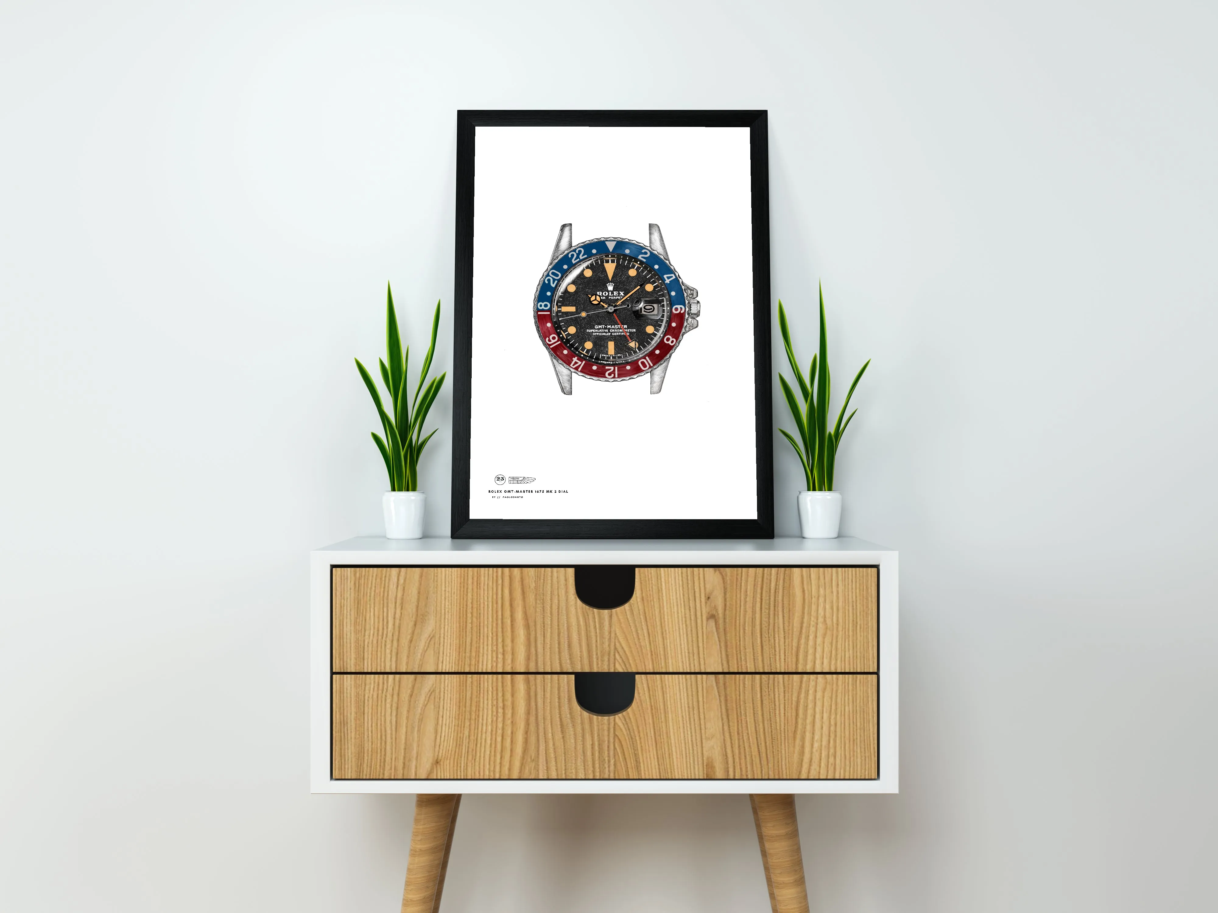 Rolex 1675 Pepsi Tropical Dial Framed Poster