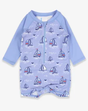 Rugged Butts Blue Seas the Day Long Sleeve One Piece Rash Guard