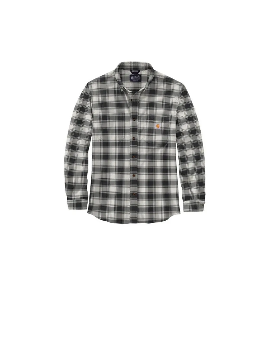Rugged Flex Relaxed Fit Midweight Flannel Long Sleeve Plaid Shirt - Malt
