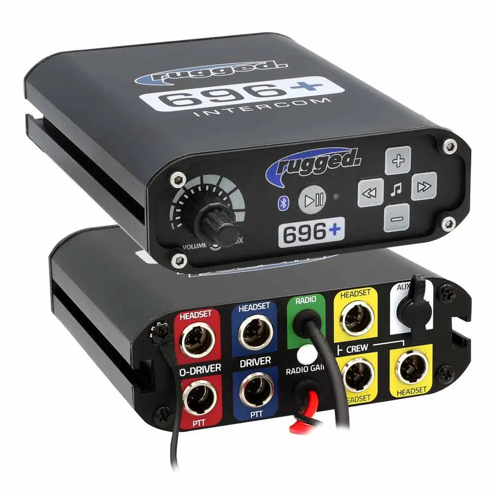 Rugged Radio 2 Person - 696 PLUS Complete Communication Intercom System - with Helmet Kits