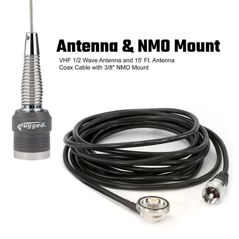 Rugged Radio 2 Person - 696 PLUS Complete Communication Intercom System - with Helmet Kits