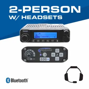 Rugged Radio 2 Person - 696 PLUS Complete Communication Intercom System - with Ultimate Headsets