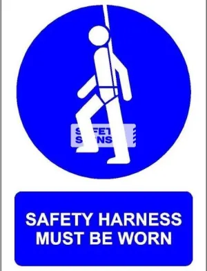 Safety Harness Must Be Worn (M009_PVC)