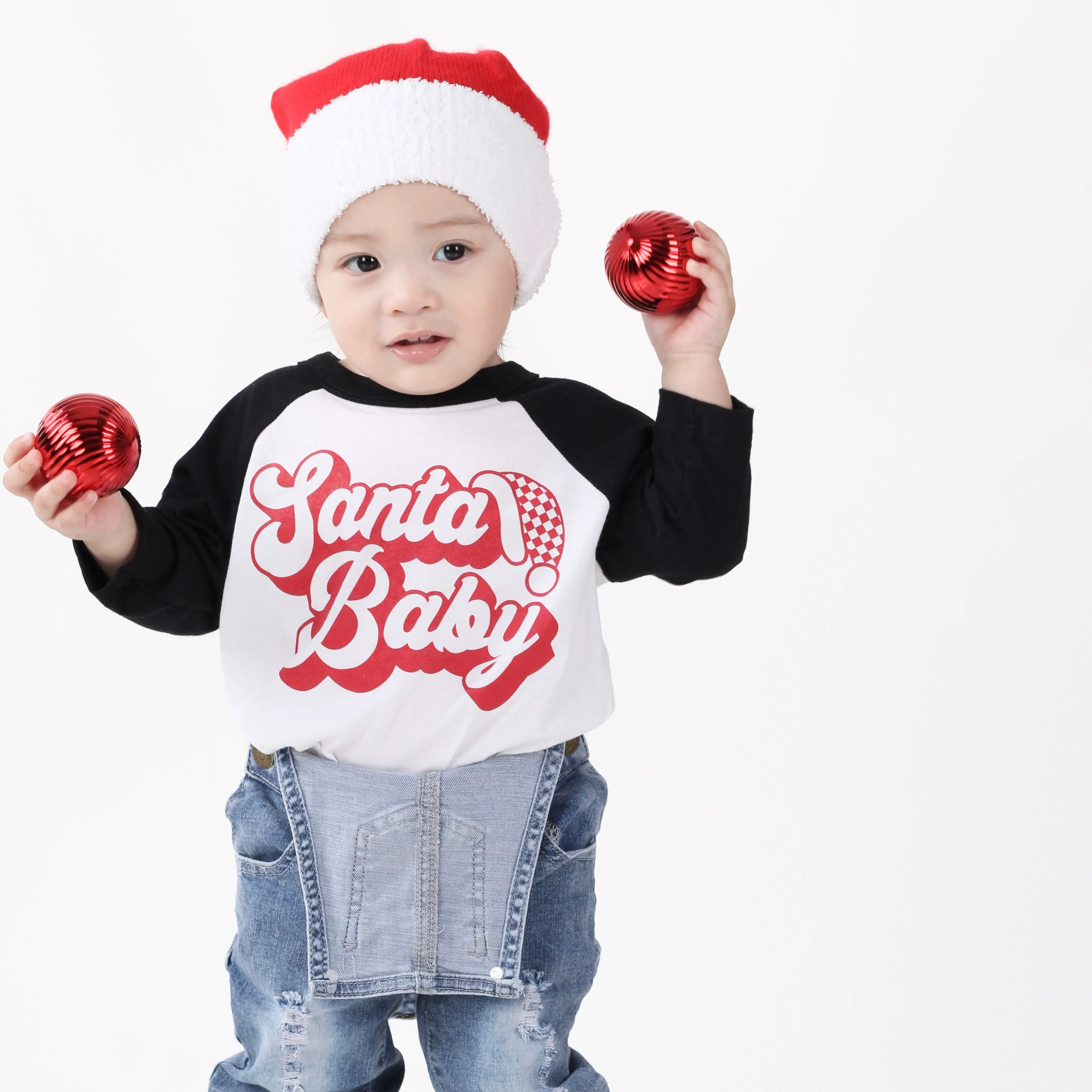 Santa Baby Baseball 3/4 Sleeve Tee on