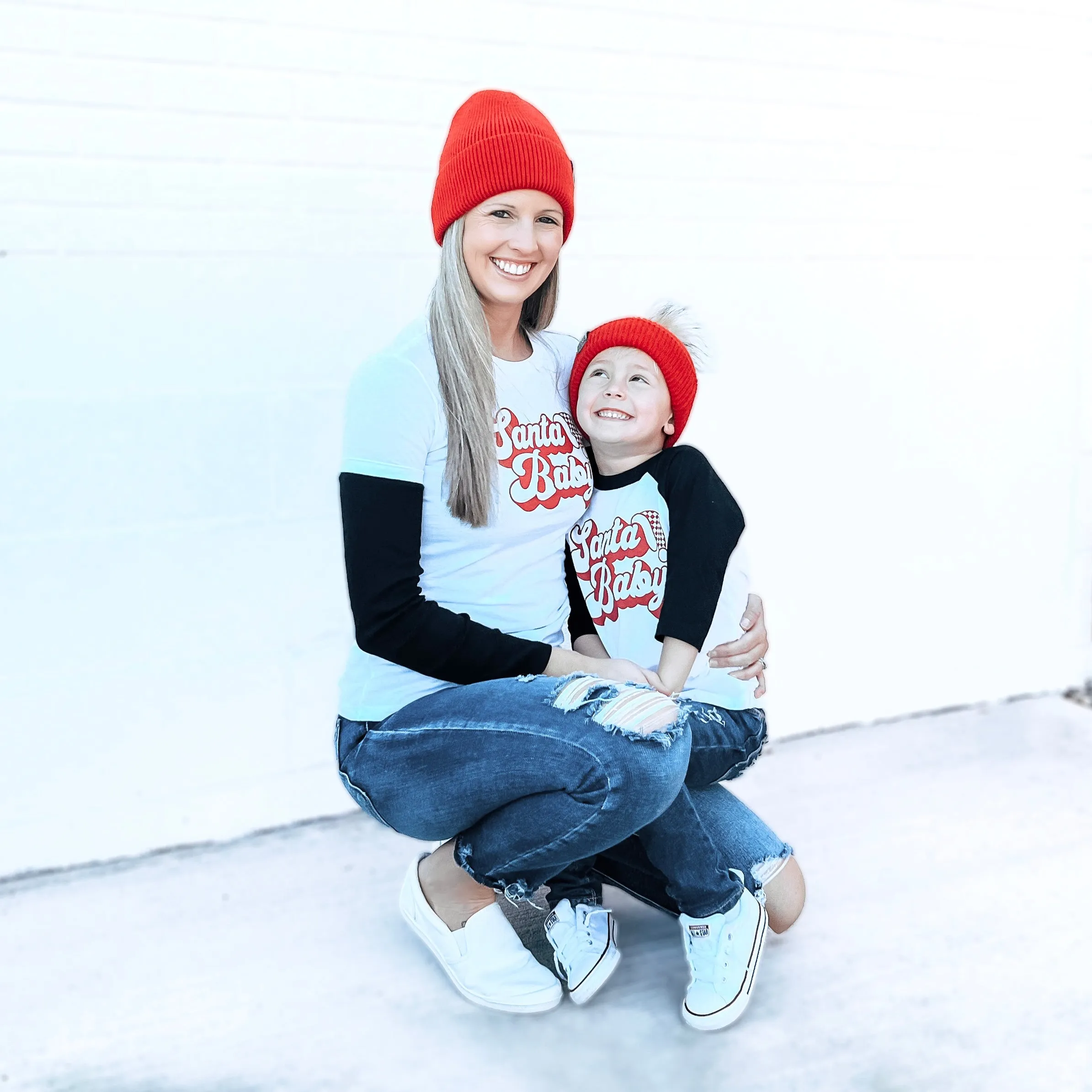 Santa Baby Baseball 3/4 Sleeve Tee on