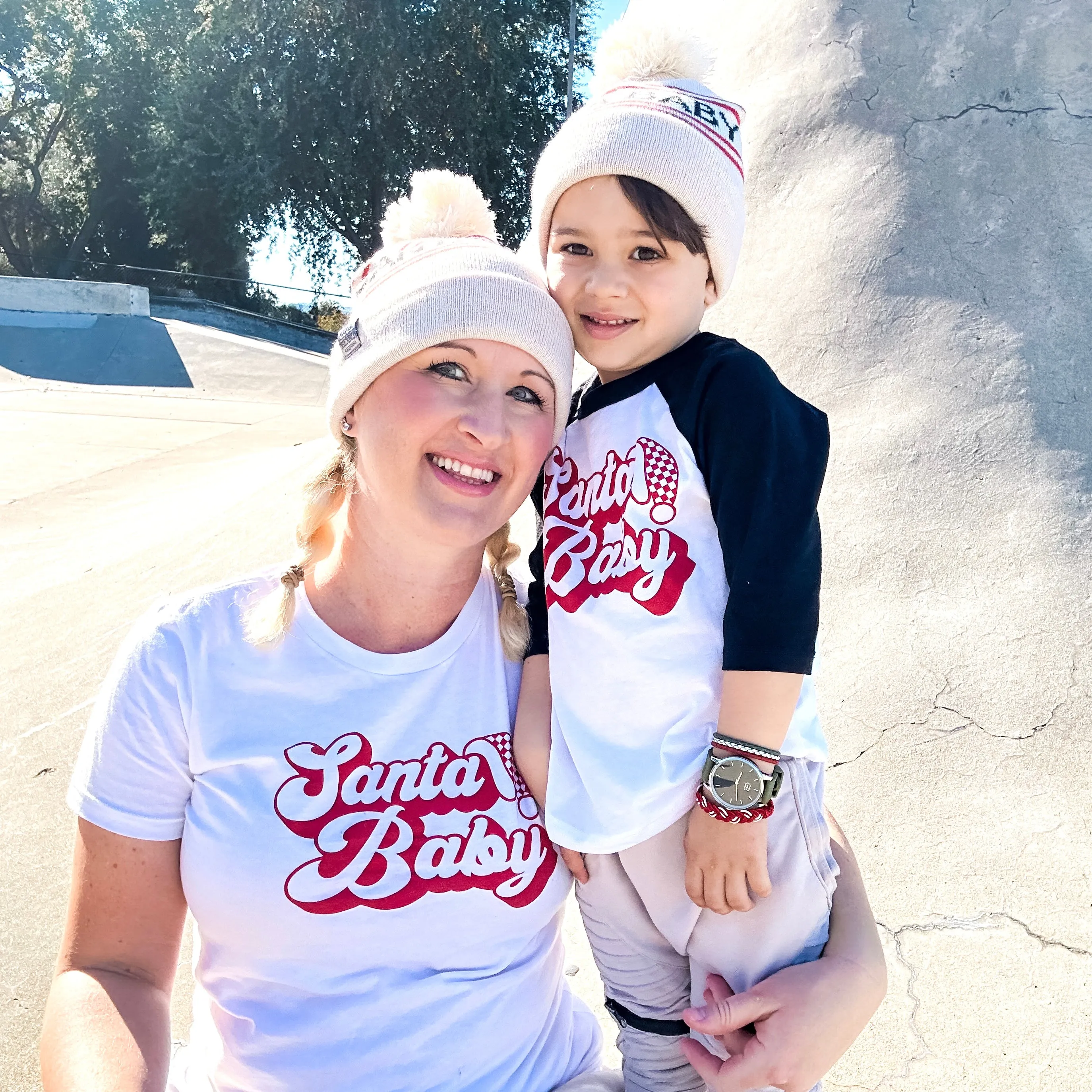 Santa Baby Baseball 3/4 Sleeve Tee on