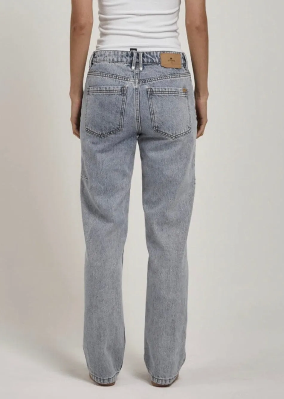 Saskia Low Straight Jean Worn In Blue