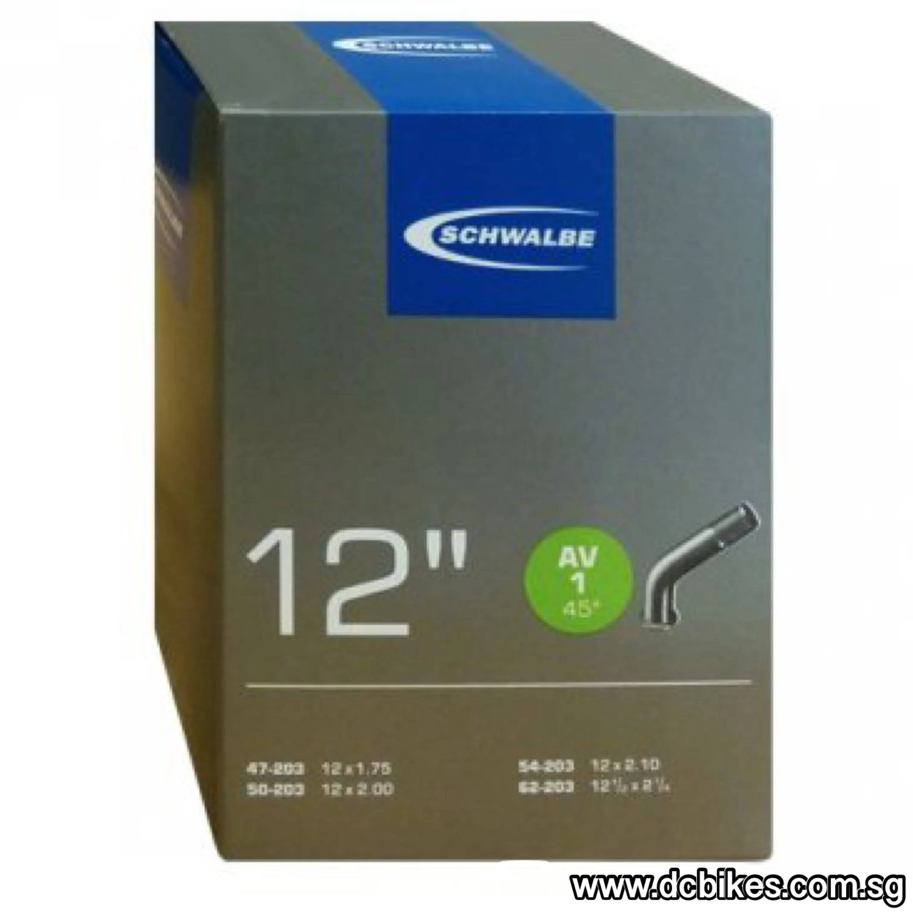 Schwalbe 12 Inch Kids Bicycle Escooter Curve Schrader Presta Inner Tube SV1 AV1 AV2
