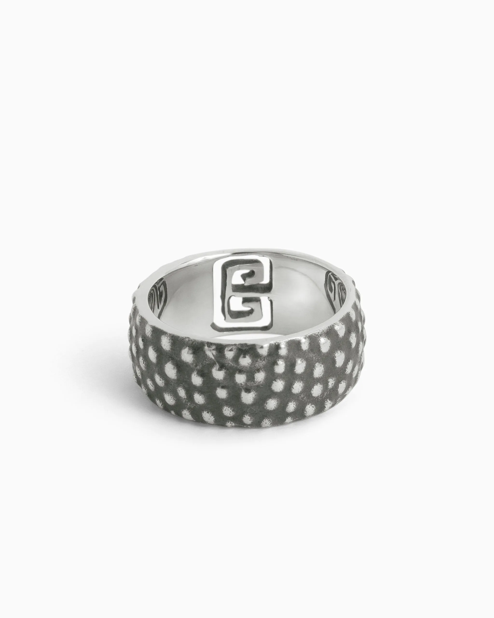 Sea Urchin Band Ring with Petroglyph