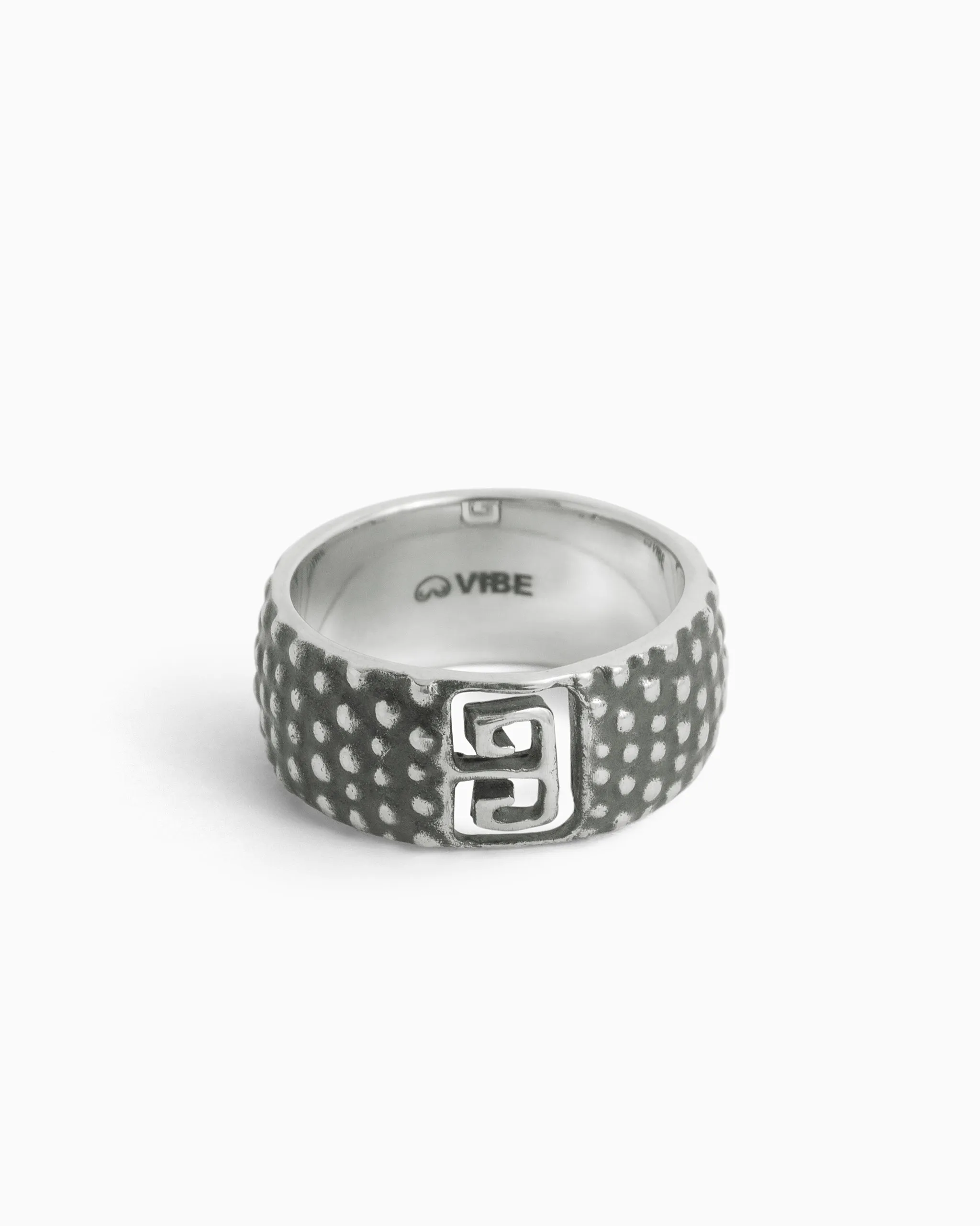 Sea Urchin Band Ring with Petroglyph