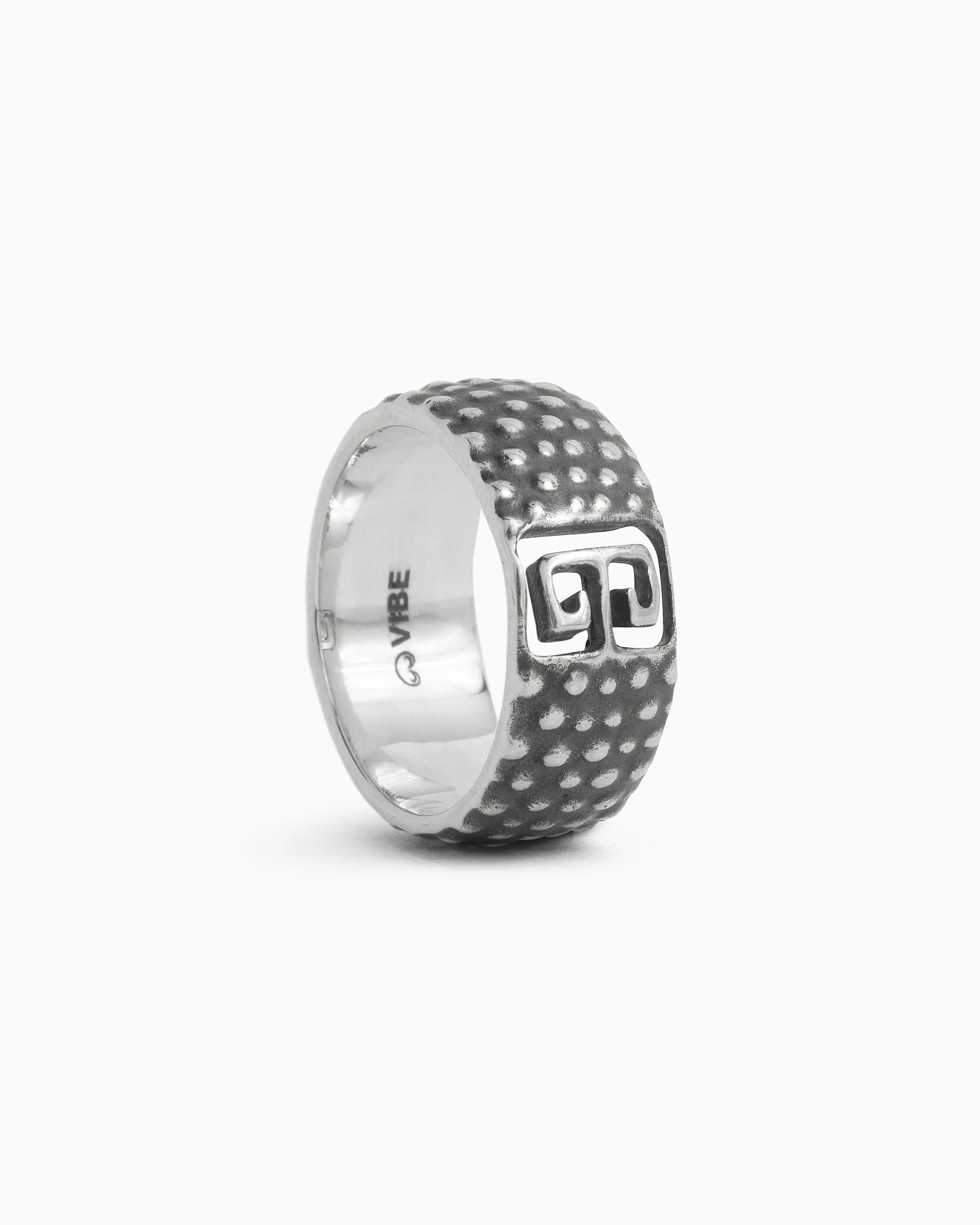 Sea Urchin Band Ring with Petroglyph