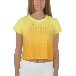 Shine Ghost Text Crop Tee (Adult XS-3XL)