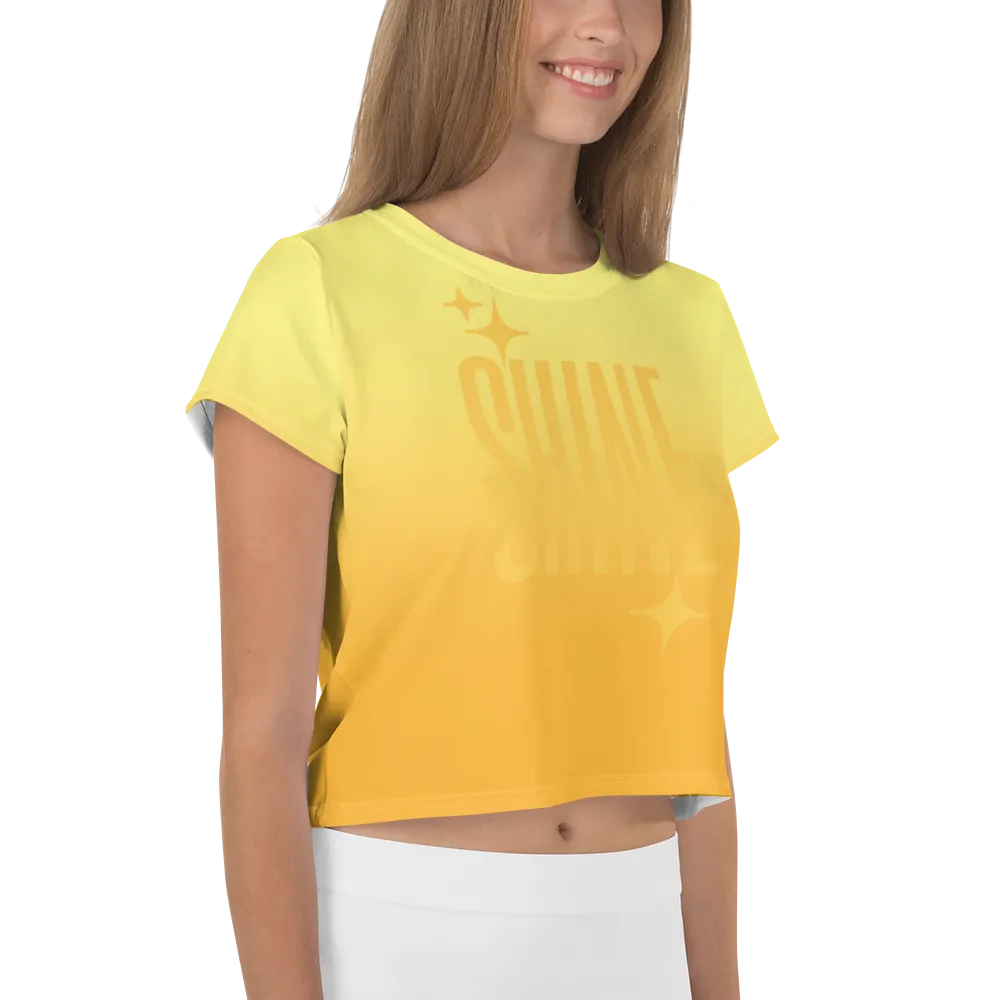 Shine Ghost Text Crop Tee (Adult XS-3XL)