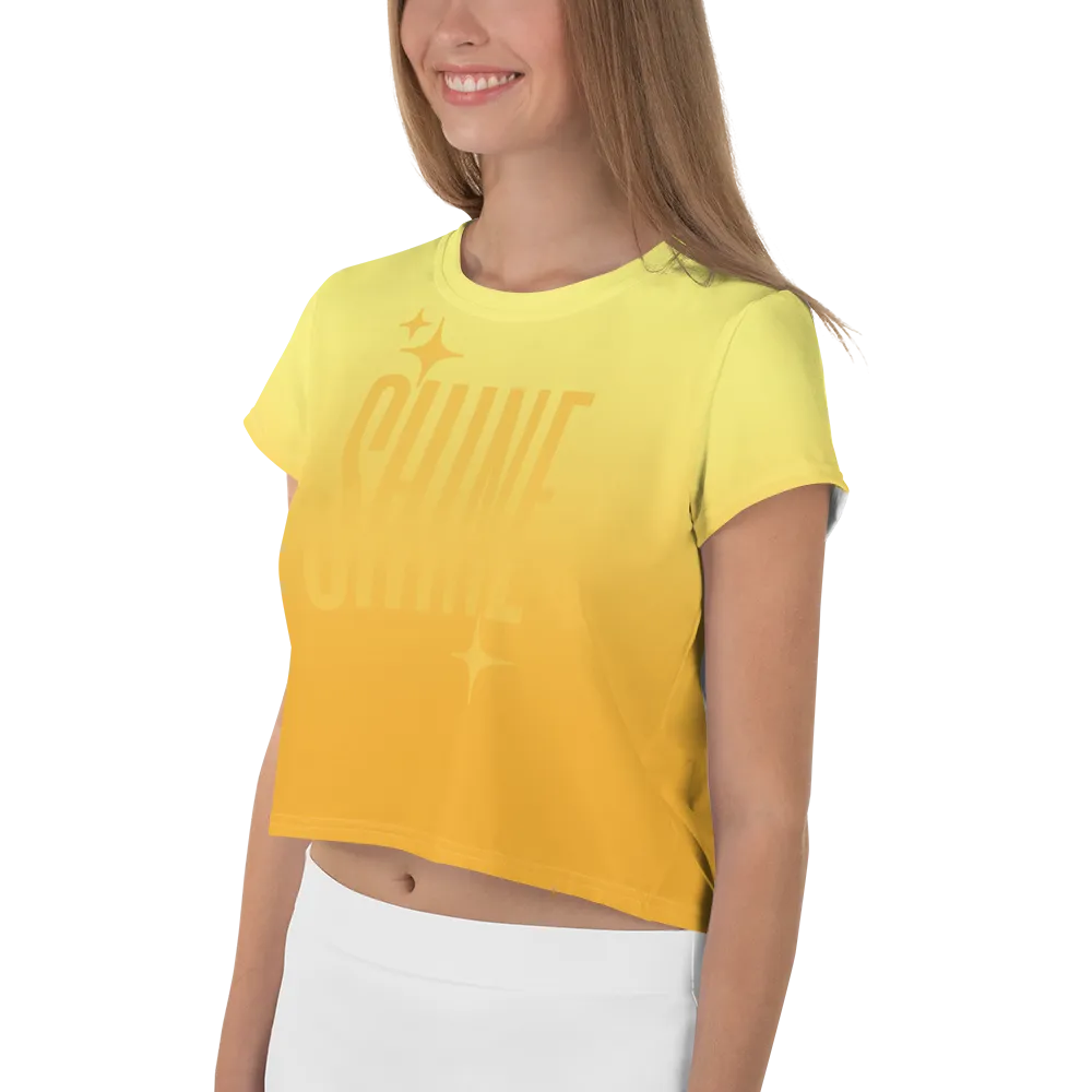 Shine Ghost Text Crop Tee (Adult XS-3XL)