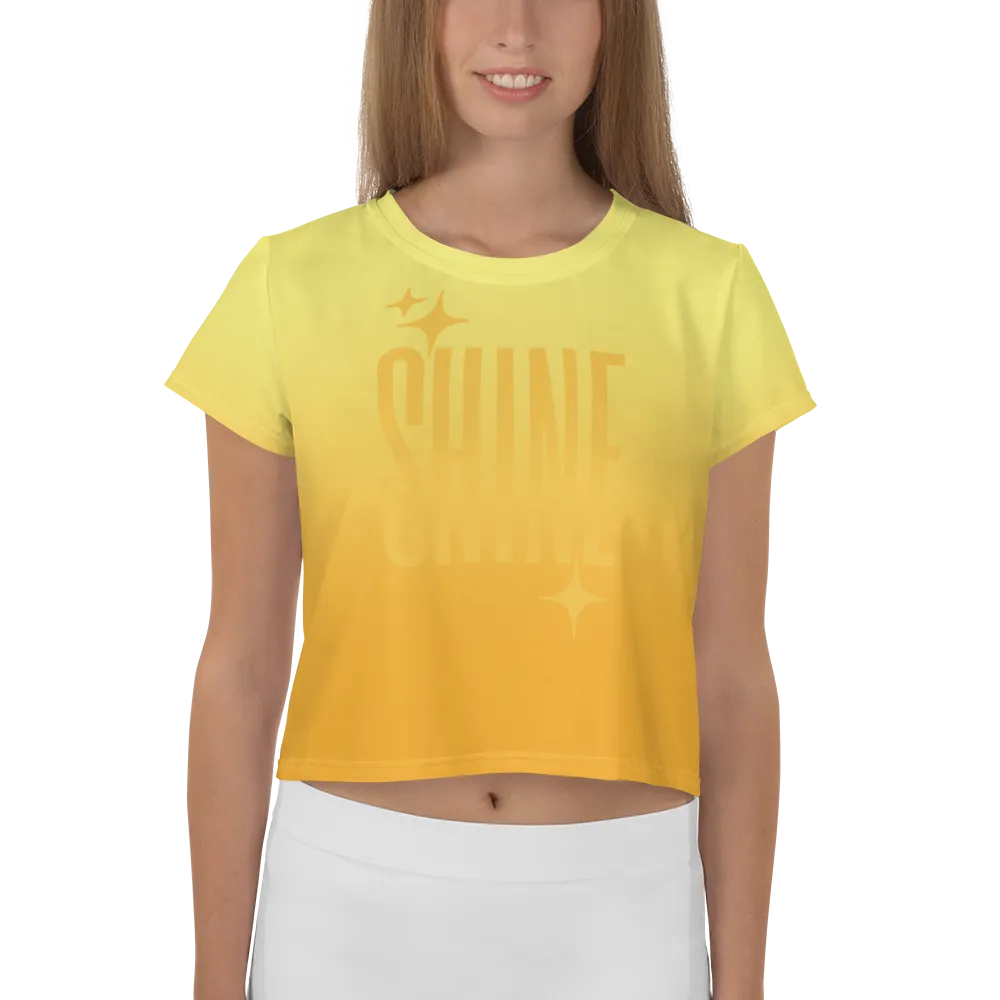 Shine Ghost Text Crop Tee (Adult XS-3XL)