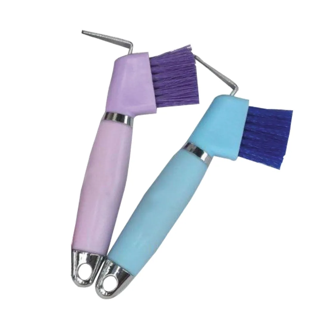 Showcraft Gel Handle Hoof Pick and Brush