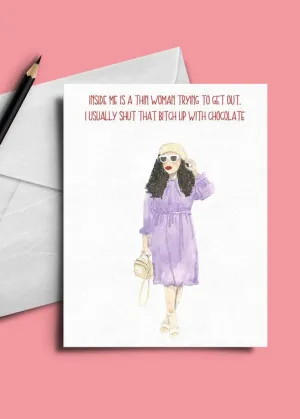 Shut that bitch up, chocolate, diet, bodi posi, body positive, rude, sweary, stylish, fashion