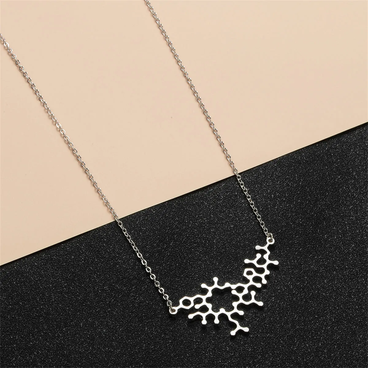 Silver-Plated Neurocyte Pendant Necklace