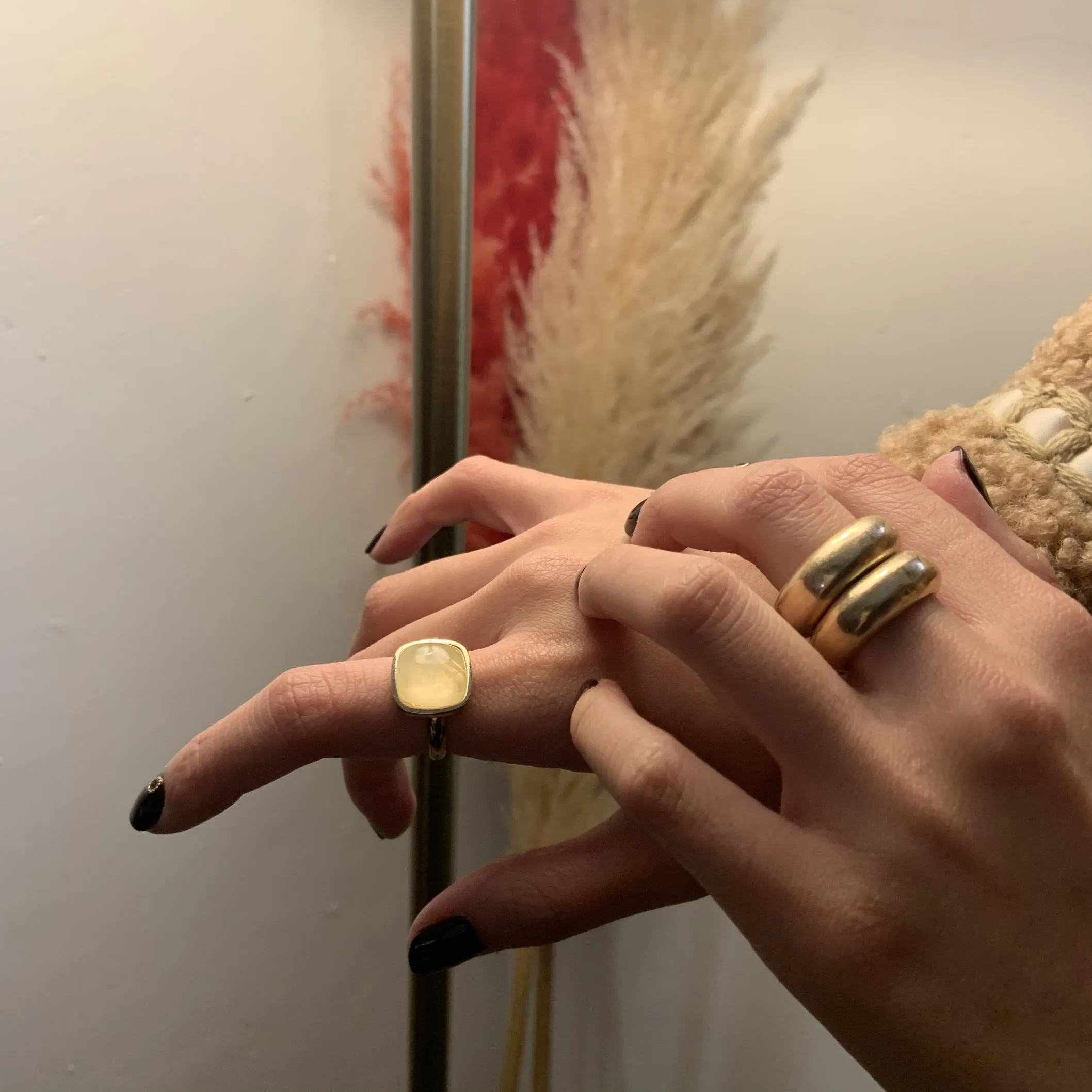 Simple Bold Gold Ring Band