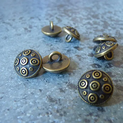 Single Ethnic Brass Button
