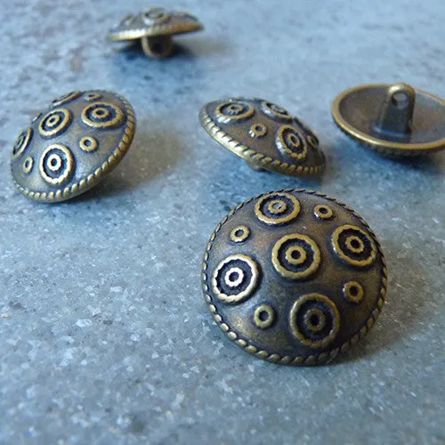 Single Ethnic Brass Button