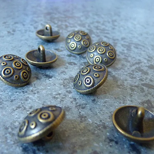 Single Ethnic Brass Button