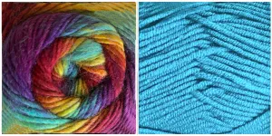 SKY BLUE   PRISM - Falling Leaves Scarf YARN KIT