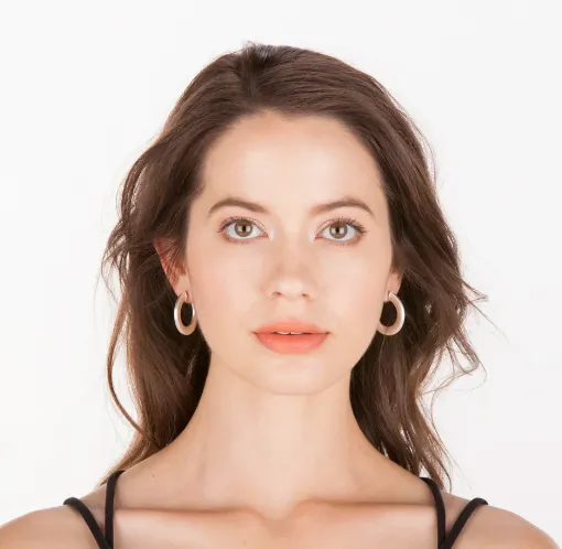 Smaller Irene Hoop | Champagne Gold