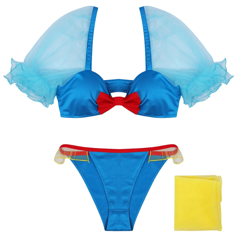Snow White Swimsuit Cosplay Costume Three-Piece Swimwear Outfits Halloween Carnival Suit