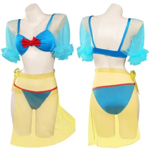 Snow White Swimsuit Cosplay Costume Three-Piece Swimwear Outfits Halloween Carnival Suit