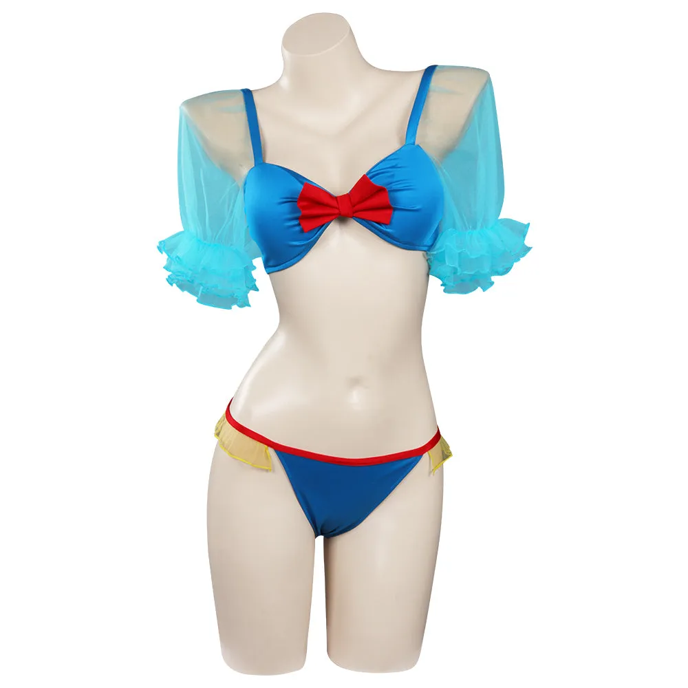 Snow White Swimsuit Cosplay Costume Three-Piece Swimwear Outfits Halloween Carnival Suit