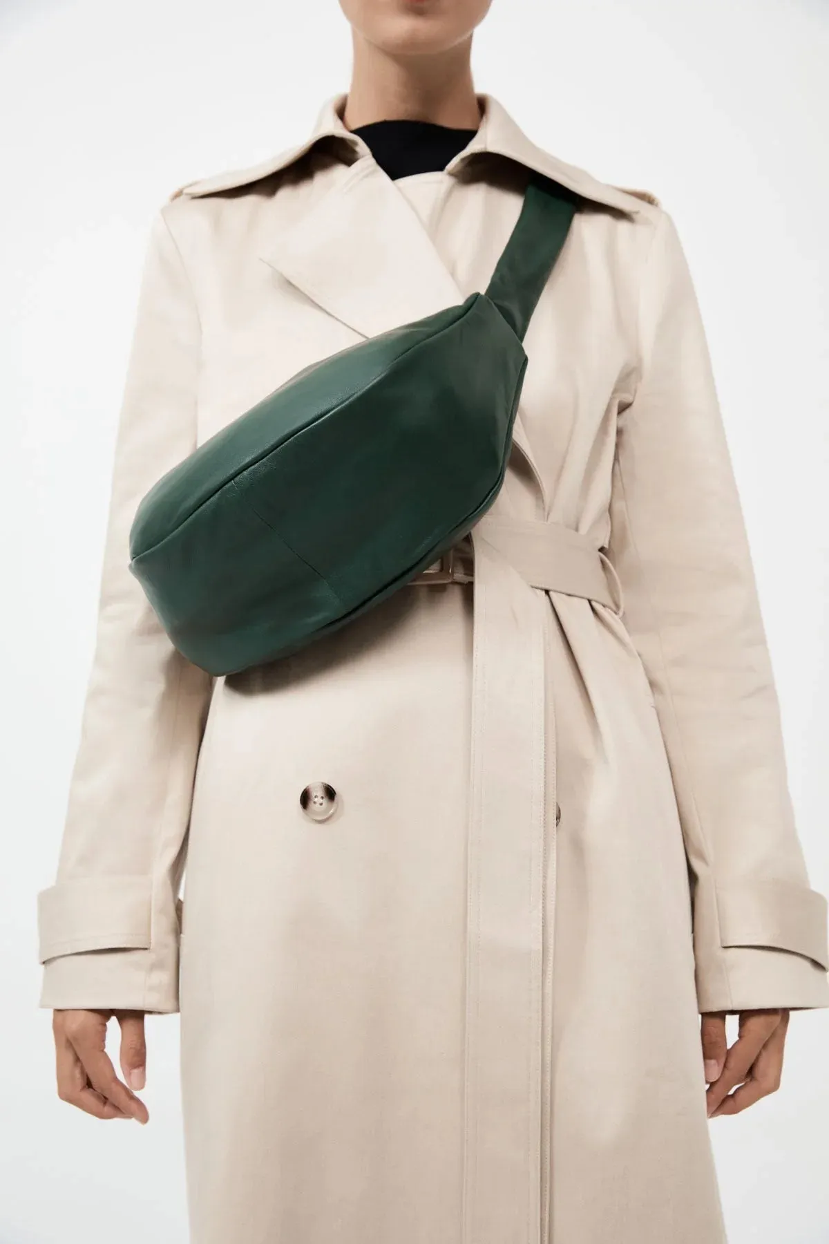 Soft Crescent Bag - Deep Green
