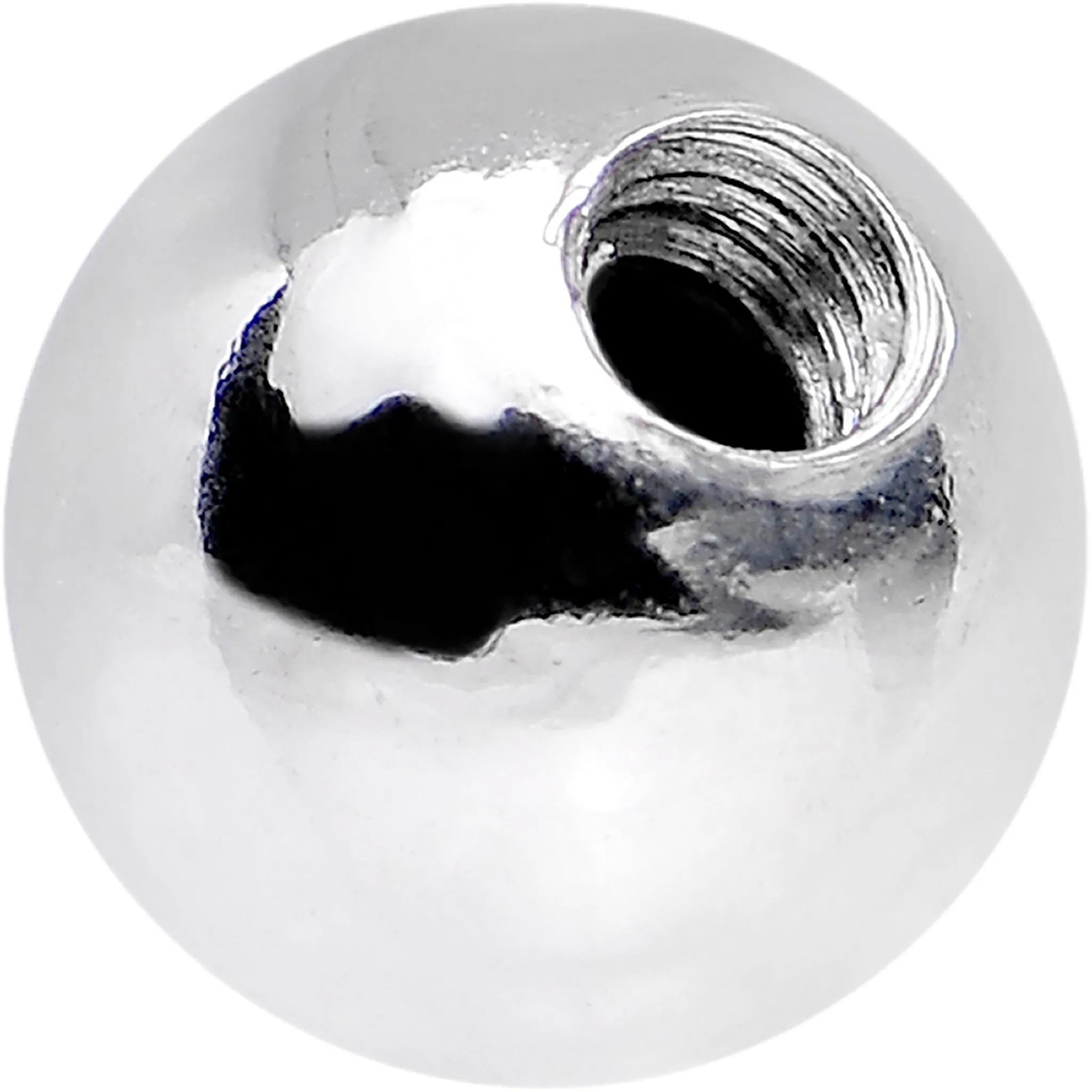 Solid 14kt White Gold Replacement Ball 4.5mm - 14 Gauge