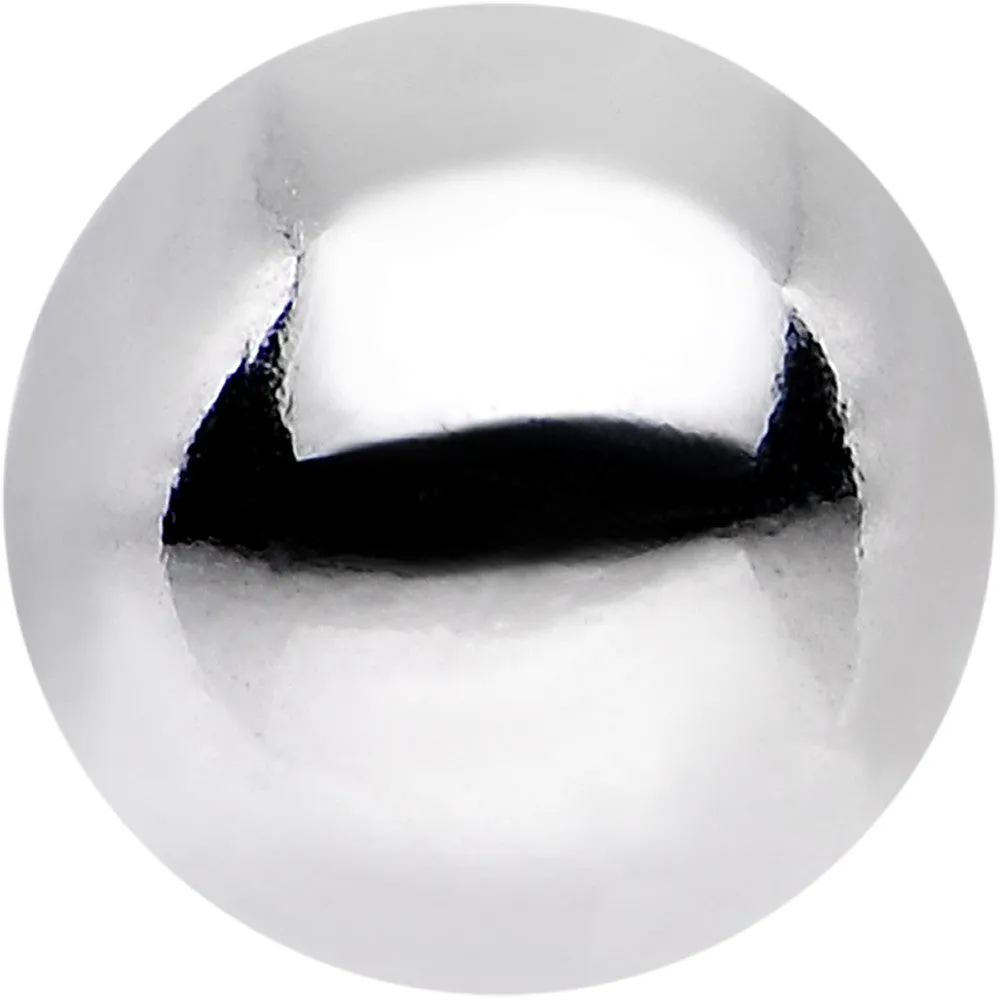 Solid 14kt White Gold Replacement Ball 4.5mm - 14 Gauge