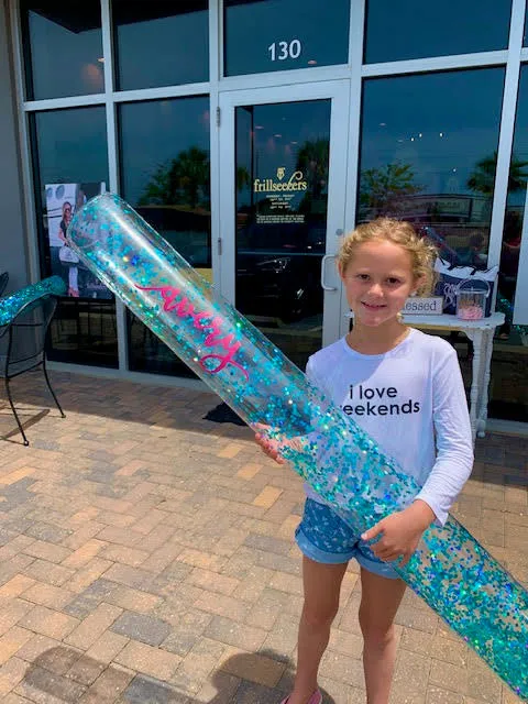 Sparkle Confetti Glitter BlowUp Pool Float Stick Noodle