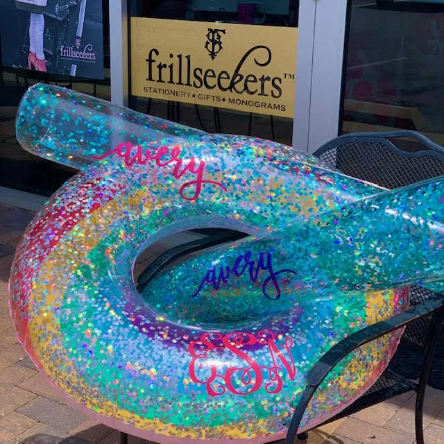 Sparkle Confetti Glitter BlowUp Pool Float Stick Noodle