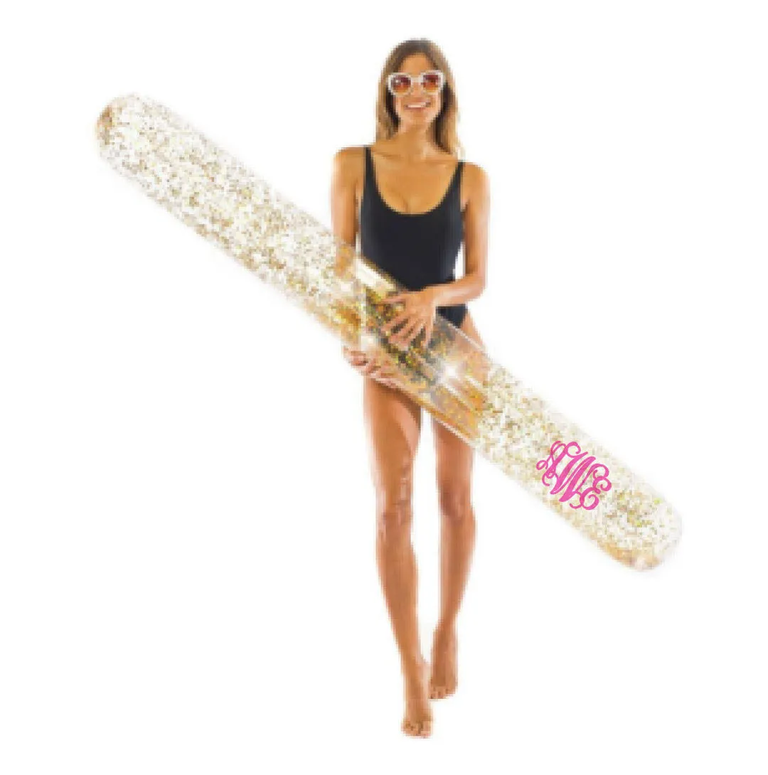 Sparkle Confetti Glitter BlowUp Pool Float Stick Noodle