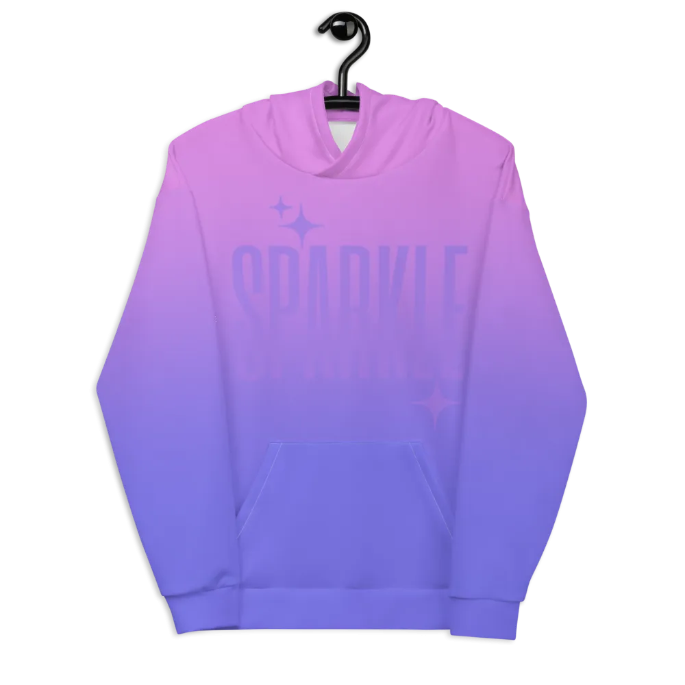 Sparkle Ghost Text Unisex Adult Hoodie