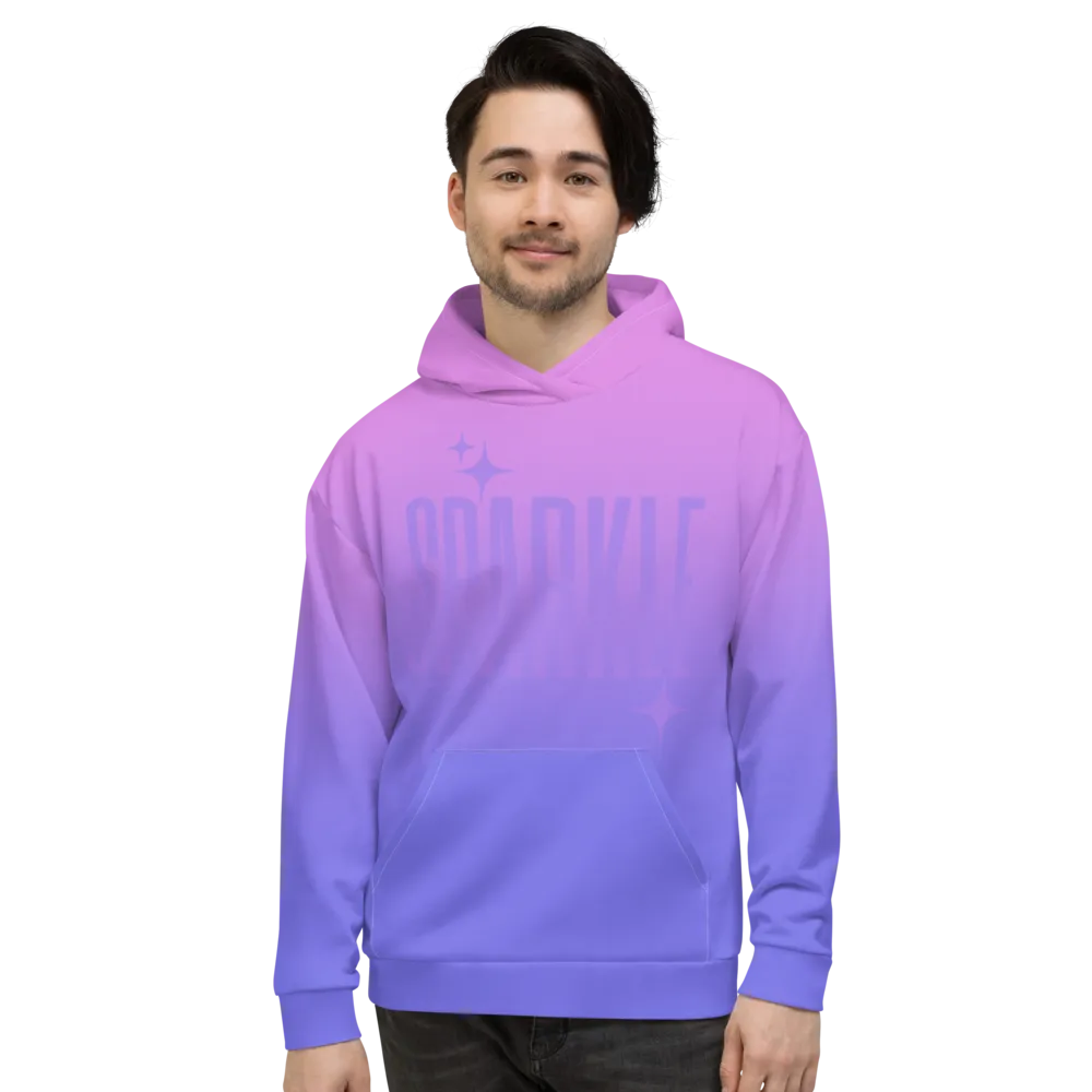 Sparkle Ghost Text Unisex Adult Hoodie