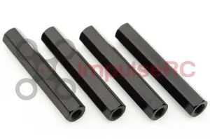 Standoff M3 Aluminium Hex 5mm x 28mm Black (4 Pack)