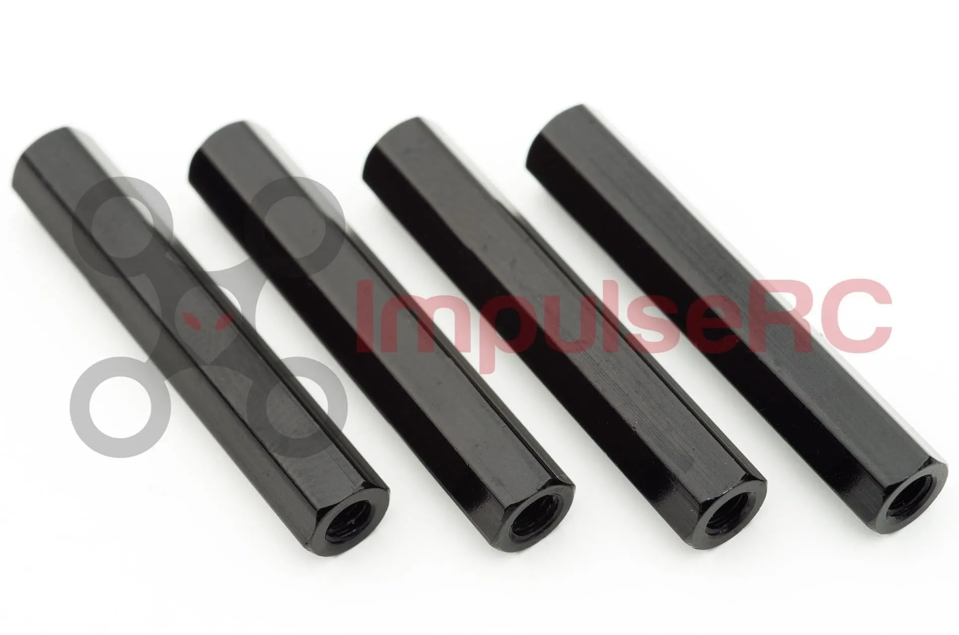 Standoff M3 Aluminium Hex 5mm x 28mm Black (4 Pack)