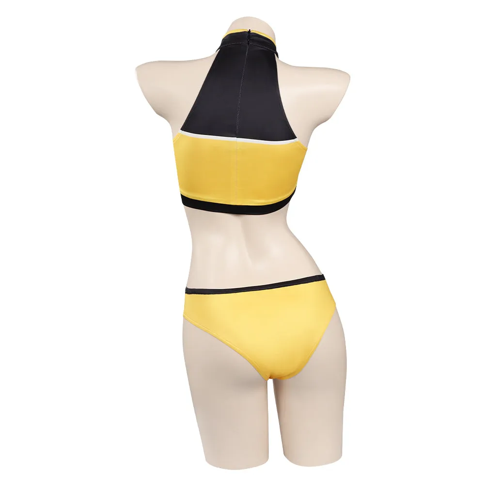 Star Trek: Lower Decks Season 1 Swimsuit Cosplay Costume Yellow Uniform Two-Piece Bikini Swimwear Outfits Halloween Carnival Suit cossky®