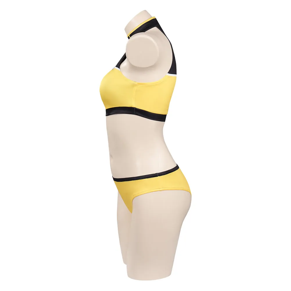 Star Trek: Lower Decks Season 1 Swimsuit Cosplay Costume Yellow Uniform Two-Piece Bikini Swimwear Outfits Halloween Carnival Suit cossky®