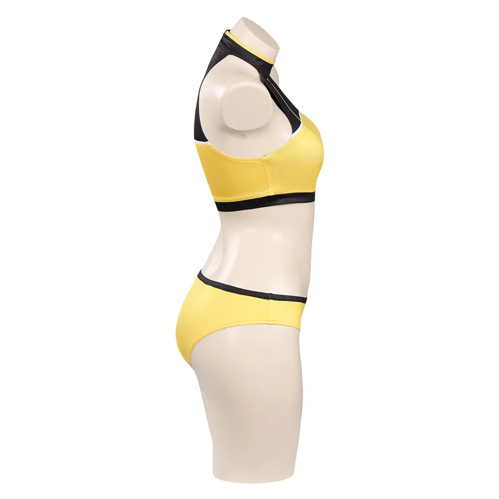 Star Trek: Lower Decks Season 1 Swimsuit Cosplay Costume Yellow Uniform Two-Piece Bikini Swimwear Outfits Halloween Carnival Suit cossky®