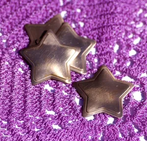 Starry Embossed Blank Cutout for Enameling Stamping Texturing Metalworking Jewelry Making Blanks 4 pieces