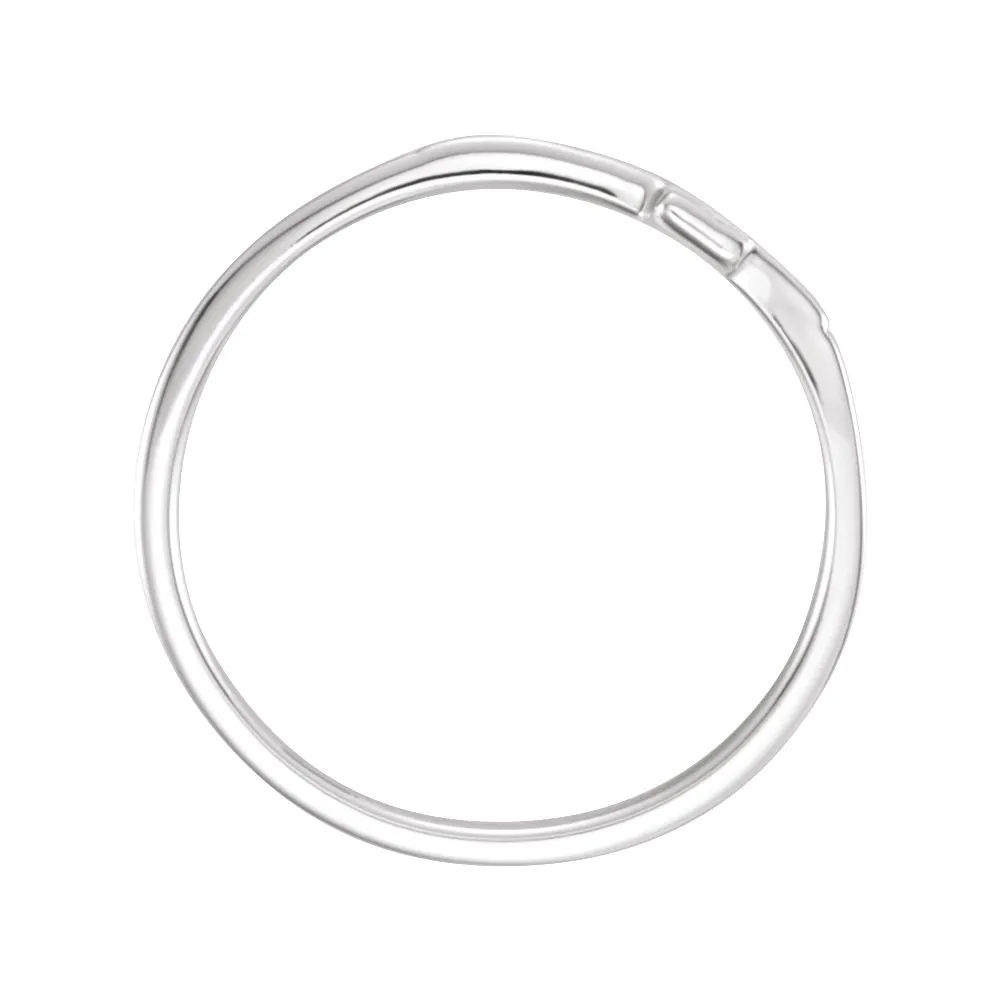 Sterling Silver The Rugged Cross® Chastity Ring with Packaging Size 7