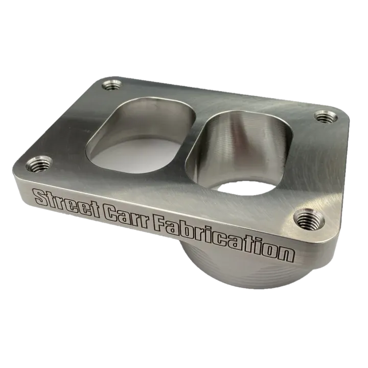 Street Carr Fabrication Stainless Billet Dual Divided 3" Inlet T6 Flange